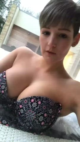 Amateur Nipple Swimsuit gif