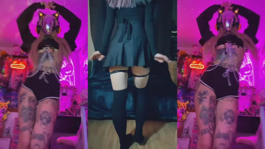 alt goth halloween non-nude pmv tease tiktok gif