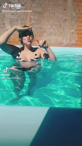 Bikini Girls Pool TikTok gif