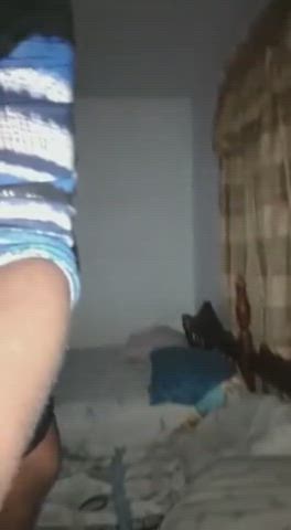 amateur ass bottomless ebony shaking twerking gif