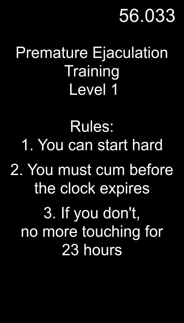 Start your premature ejaculation training