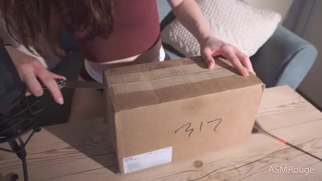 ASMRouge Unboxes Huge Dildo