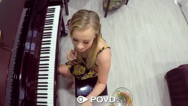 POVD Blonde Bailey Brooke fucks piano lesson instructor