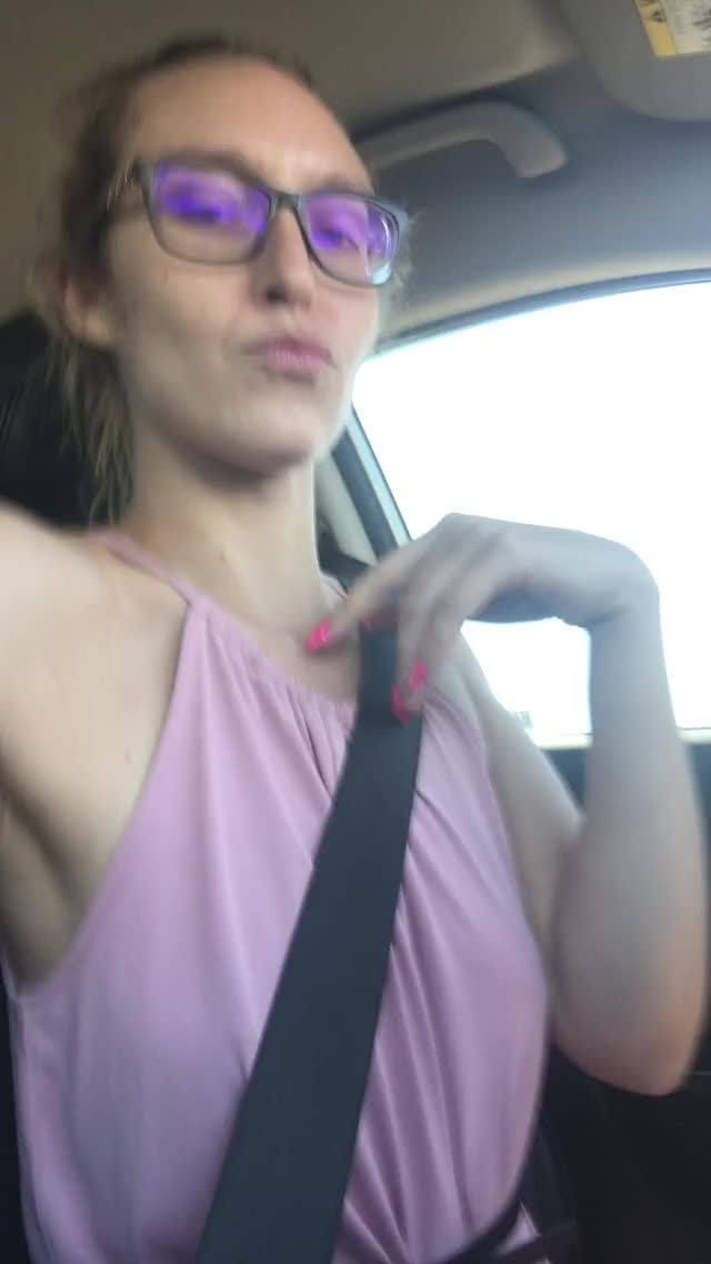 Ginger Banks Flashing in Taco Bell Drive-thru for Onlyfans