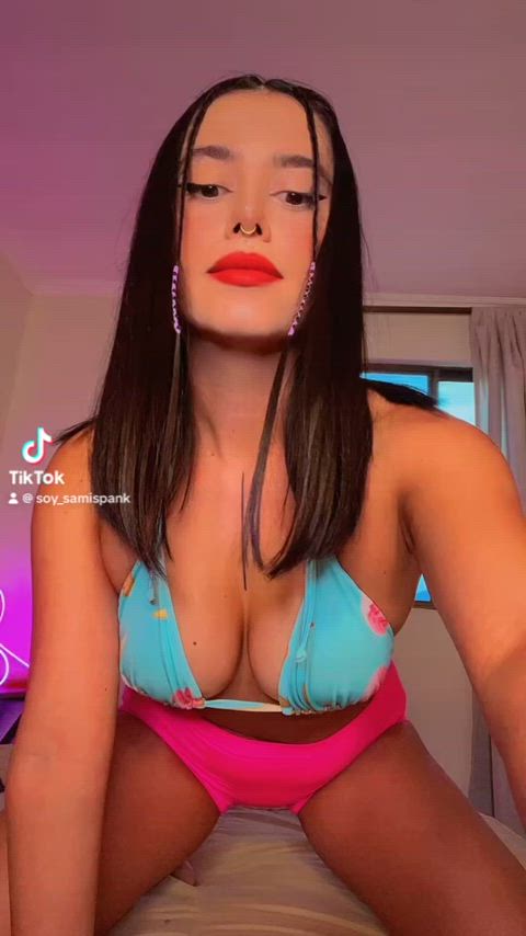 camgirl cute latina natural tits onlyfans tattoo tiktok tits gif