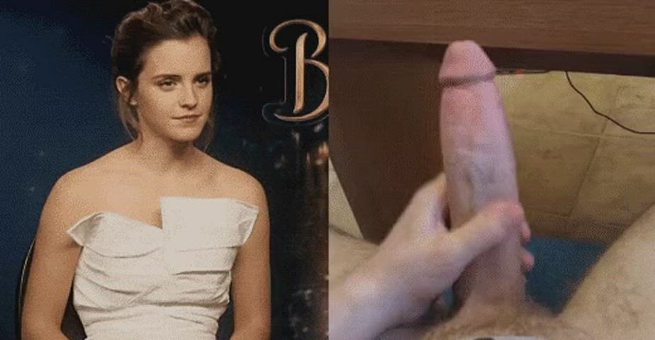 bwc babecock british celebrity cock milking cock worship emma watson male masturbation