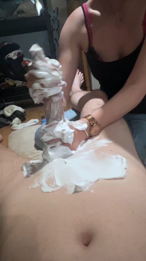 POV Shaving Foam Handjob