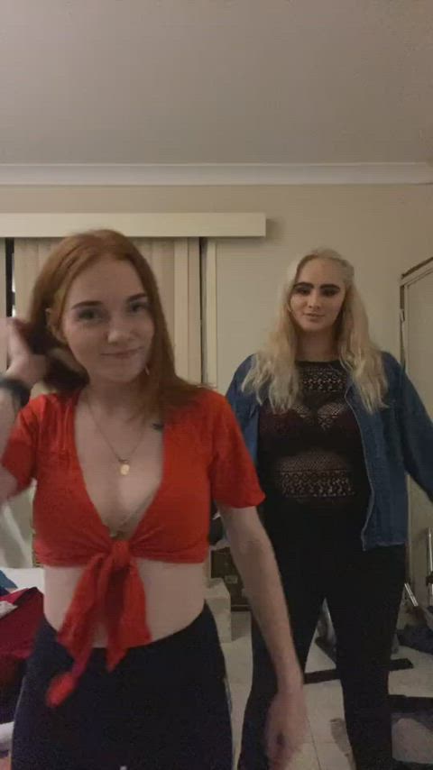 big tits dancing jiggling pawg tiktok white girl gif