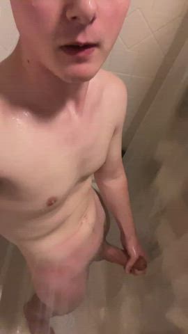 Cock College Jerk Off Male Masturbation Masturbating Penis Shower Solo Thick Cock