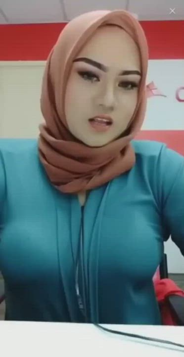 Big Dick Hijab Office gif