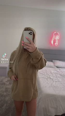 Babe Big Tits Blonde Cum Pussy Teen TikTok Tits gif