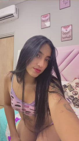 Bed Sex Daddy Knee High Socks Latina Long Hair Selfie Step-Daughter Teen gif