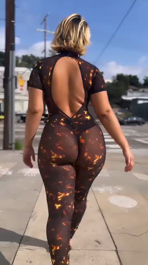 ass big ass bimbo bodysuit booty busty latina onlyfans thick walking gif