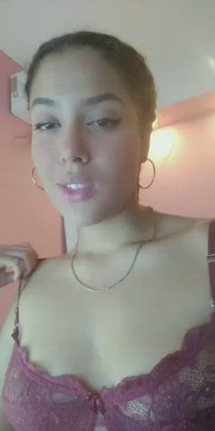 BBW Big Nipples Latina Lingerie Sensual Sex Webcam gif
