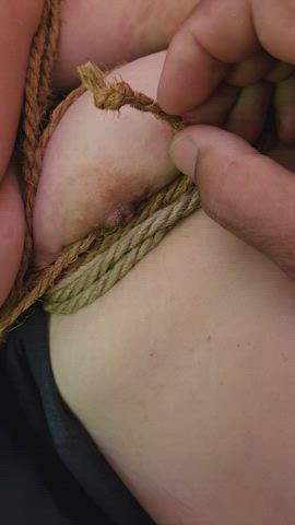 natural tits shibari submissive torture gif
