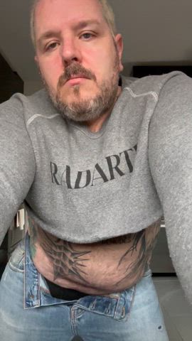 amateur bear big dick daddy tattooed thick thick cock gif