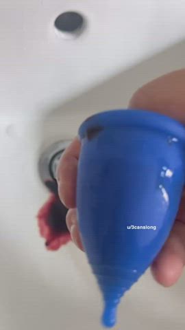 Accidentally coated my period cup in pussy grool from being extra horny. You would