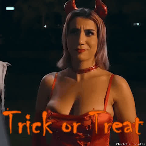 Big Tits Blonde Caption Costume Halloween gif