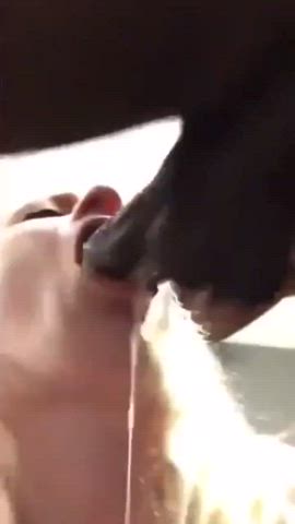 amateur bbc big dick blowjob deepthroat face fuck gagging interracial gif