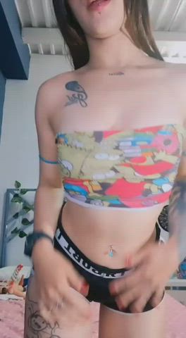 ass big ass camgirl latina lingerie piercing smile tattoo webcam gif