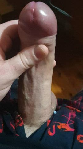 bwc big dick edging precum solo thick cock uncircumcised gif