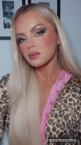 blonde brazilian brown eyes celebrity facial goddess labia lingerie tease trans gif
