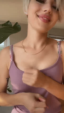 Blonde Cute Pale Petite Small Tits gif