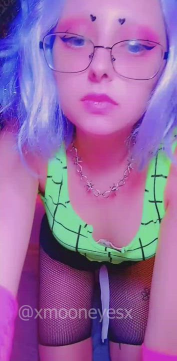 Ahegao Fishnet Kawaii Girl Kinky Kitty OnlyFans Smoking Tease Tongue Fetish gif