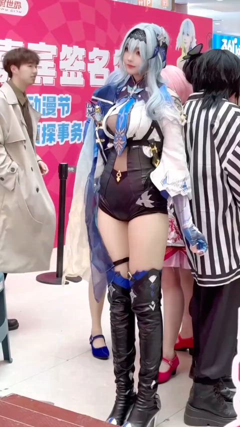 asian chinese cosplay model tall gif