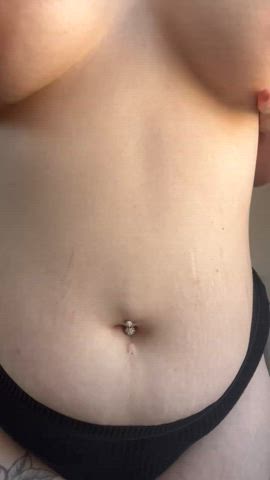 bouncing chubby nipple piercing curvy gif