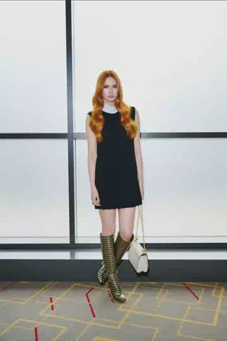 celebrity karen gillan legs redhead gif