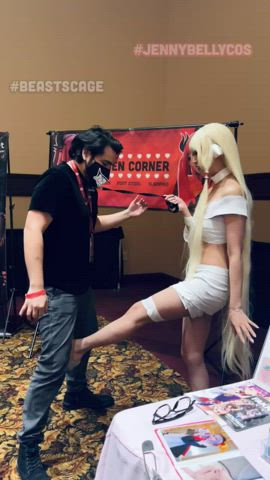 “Get down on your knees!” Just me again, doing what I do best at Tsumi Con. Got