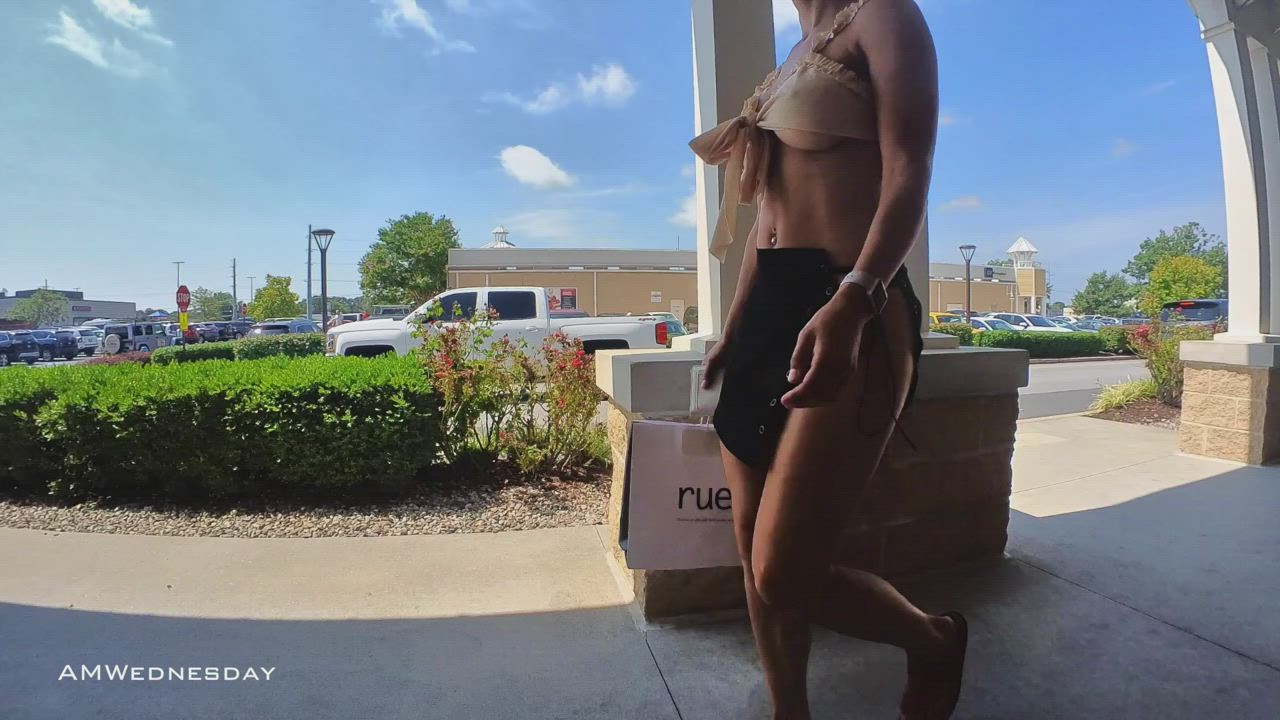 flashing public skirt gif