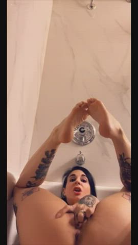 Feet Natural Tits Petite Tattoo Porn GIF by javierm395