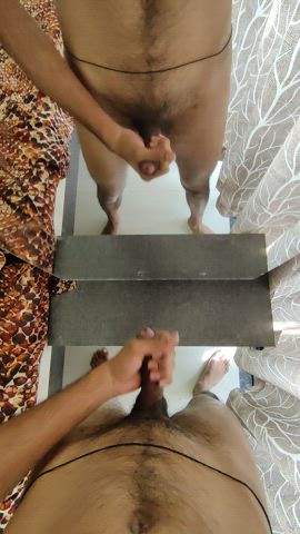 big dick handjob indian male masturbation mirror penis gif