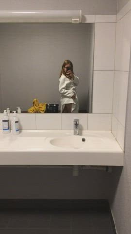 Bathroom Girlfriend Teen gif