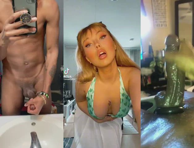 Anal BBC BabeCock Cum Interracial Orgasm PMV POV Split Screen Porn gif
