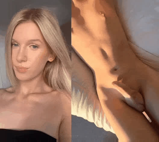 blonde cute petite trans gif