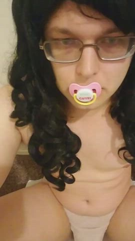 diaper humiliation piss pissing sissy gif