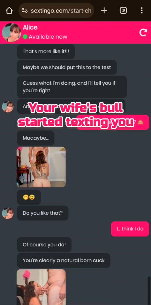 Your wife's bull makes her suck his fat dick