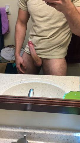 big dick male masturbation uncut gif