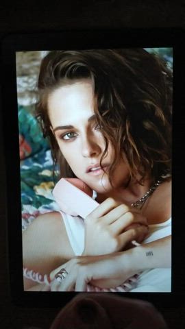 brunette celebrity cum cumshot facial kristen stewart tribute gif