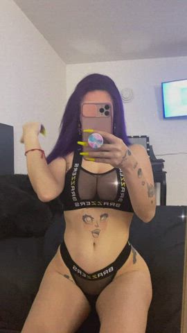 ass purple bitch selfie gif
