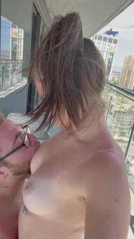 Brunette Kissing Outdoor Sensual Sucking Tits