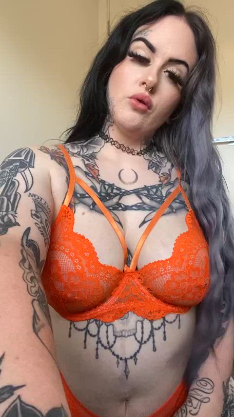 big tits homemade tattoo gif