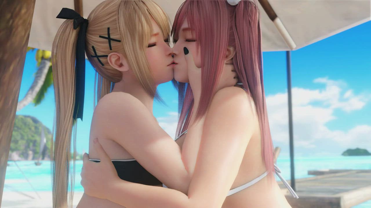 Hot kisses on the beach