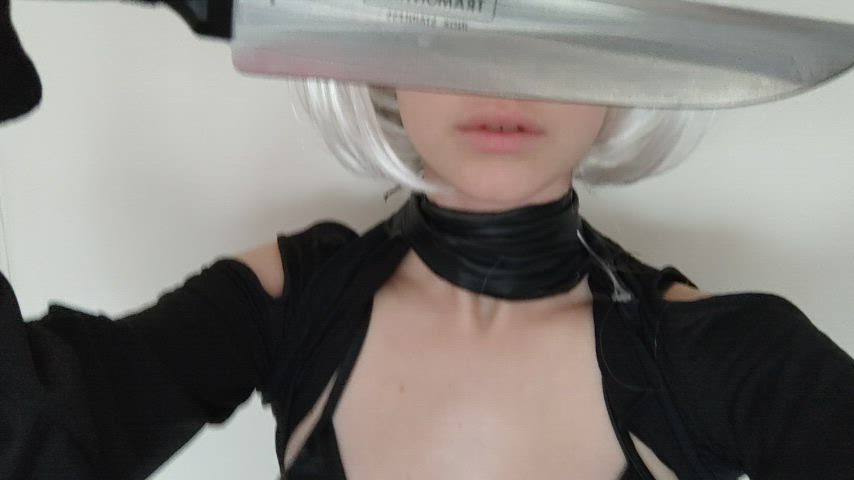 I wanna get fucked in my 2B cosplay, any volunteers?