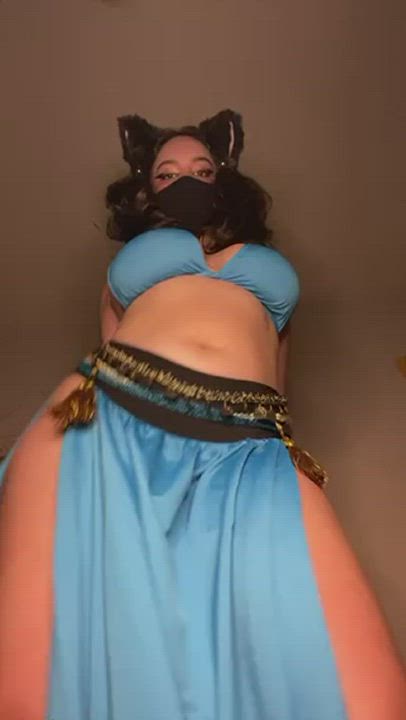 Big Tits Boobs Bouncing Tits Brunette Cosplay TikTok gif