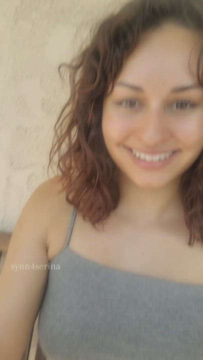 Cute Latina Neighbor OnlyFans Outdoor Smile gif