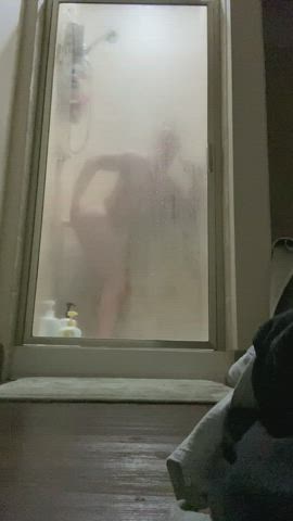 Wife has me practice in the shower for our bull later this week